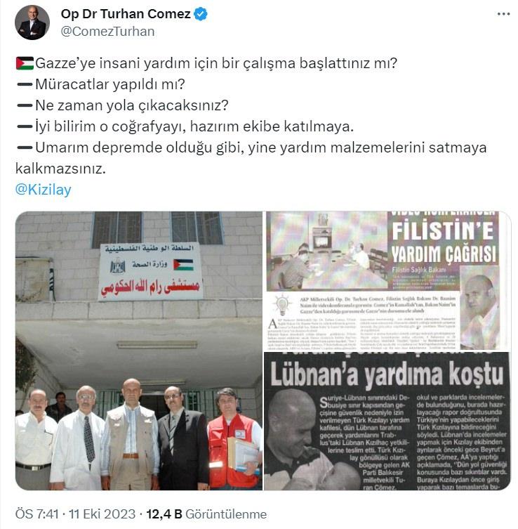 İYİ Partili vekil, Gazze için gönderilen doktorlardan rahatsız oldu!