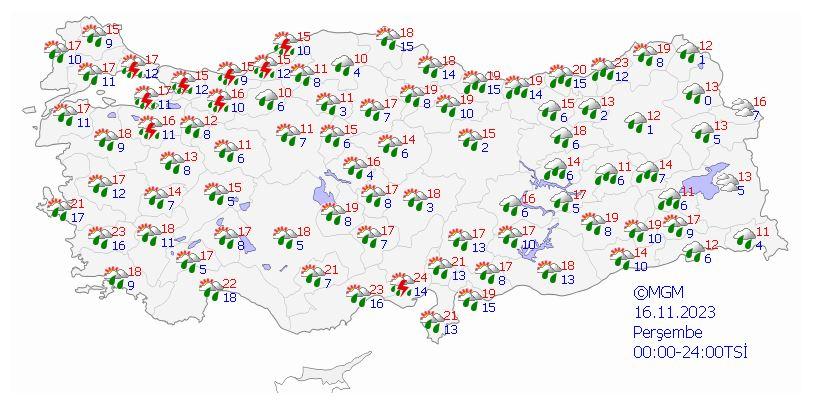 MGM hava durumu haritasını paylaştı: Kar yağışı geliyor