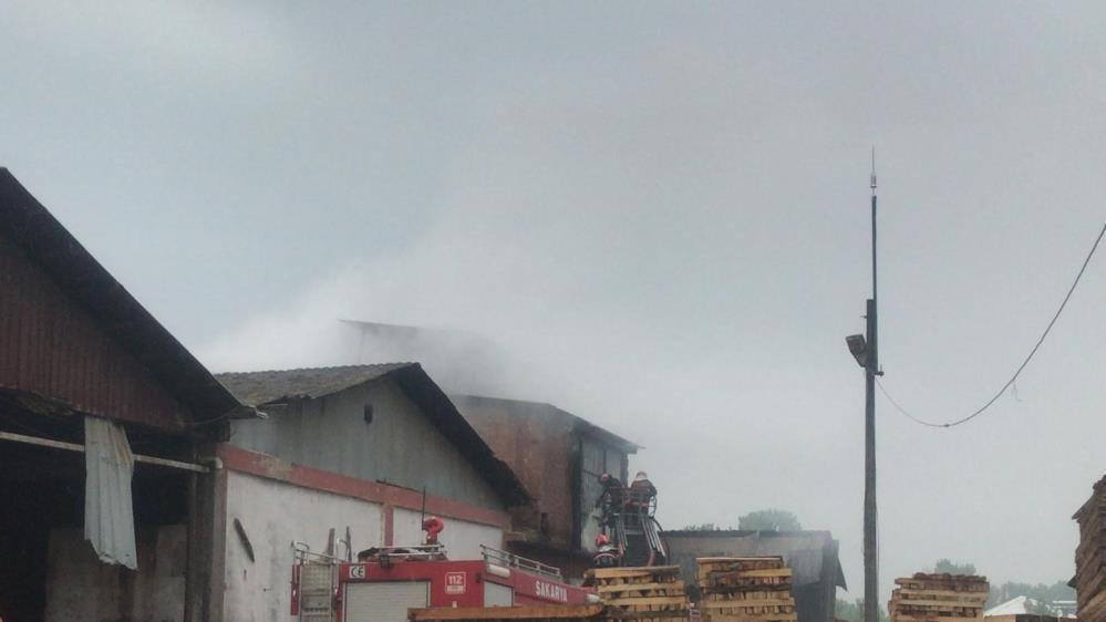 Sakarya'da orman ürünleri fabrikasında yangın