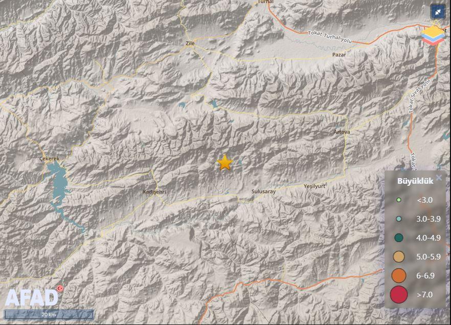 Tokat'ta 4,7 büyüklüğünde deprem! Sivas ve çevre illerde de hissedildi