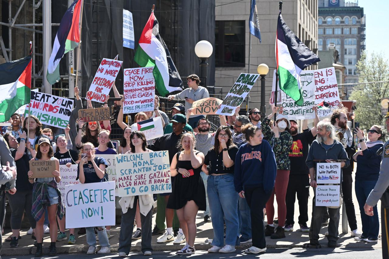 Biden'a memleketinde İsrail protestosu