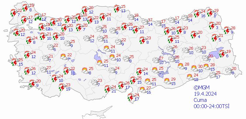 Harita paylaşıldı! Çok sayıda il için peş peşe uyarılar