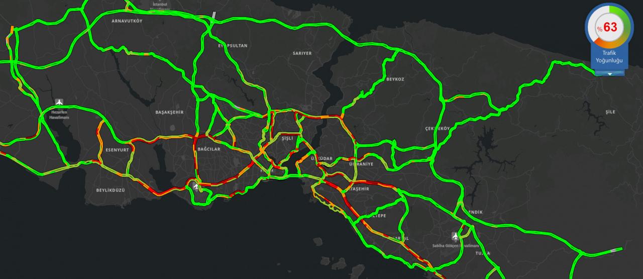 Fırtına ve sağanak İstanbul trafiğini vurdu!