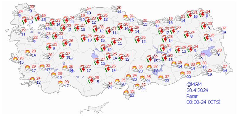 Meteoroloji'den 17 il için sarı kodlu alarm! Hem kuvvetli sağanak hem aşırı sıcak uyarısı