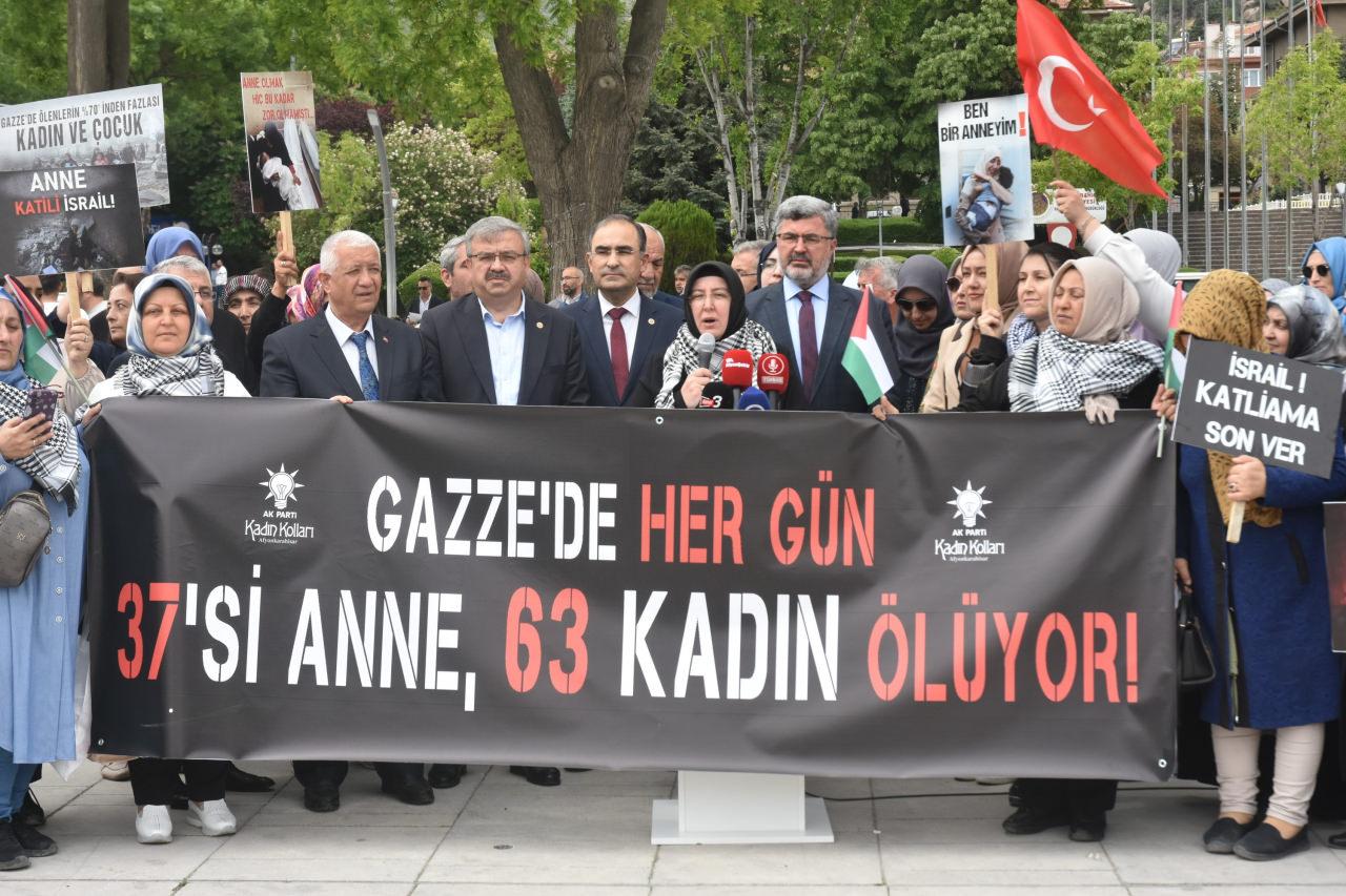 Konya ve Afyonkarahisar'da AK Parti'li kadınlar Filistinli anneler için toplandı